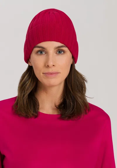 Hanro Accessories Wool Beanie In Red