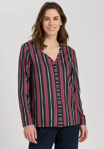 Hanro Sleep And Lounge Button Front Shirt In Multi