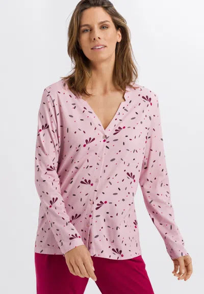 Hanro Sleep And Lounge Button Front Shirt In Multi