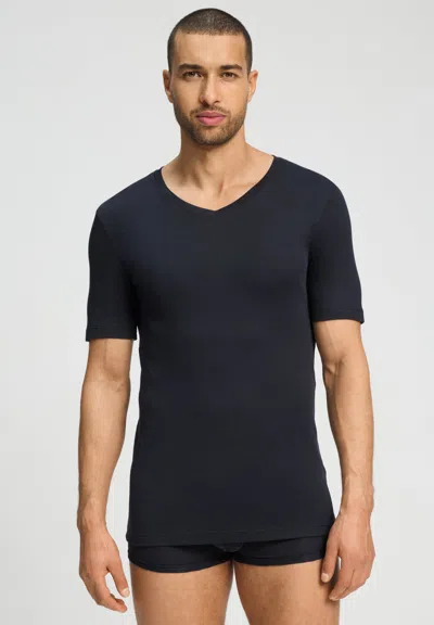 Hanro Slim-fit Mercerised Stretch-cotton Jersey T-shirt In Black