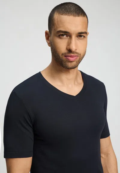 Hanro Slim-fit Mercerised Stretch-cotton Jersey T-shirt In Black