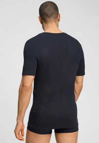 Hanro Slim-fit Mercerised Stretch-cotton Jersey T-shirt In Black