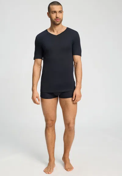 Hanro Slim-fit Mercerised Stretch-cotton Jersey T-shirt In Black