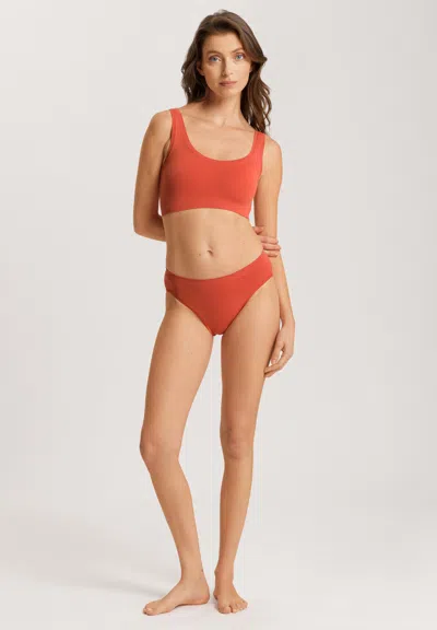 Hanro Touch Feeling High Cut Brief In Red