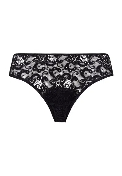 Hanro Stretch-cotton Moments Mini Briefs In Black