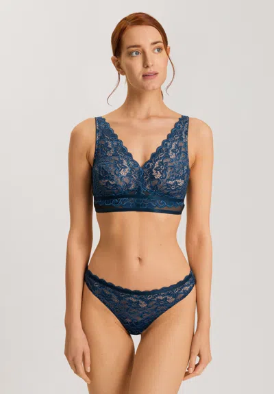 Hanro Marlene Lace Soft Cup Bra In Blue
