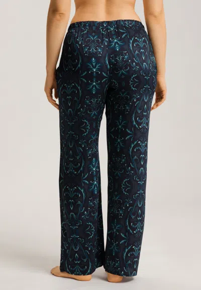 Hanro Marlene Damask Pants In Blue