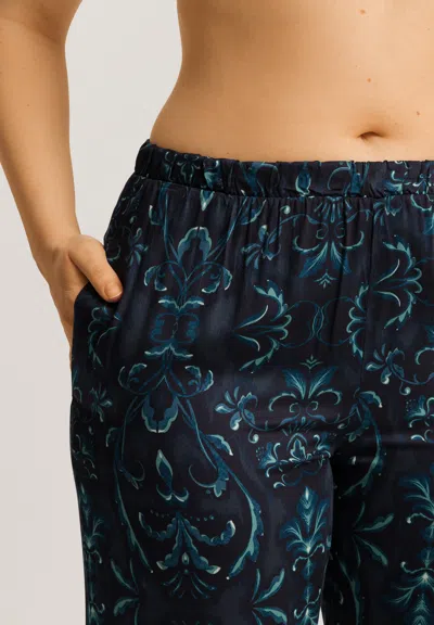 Hanro Marlene Button Front Pajama Set In Blue