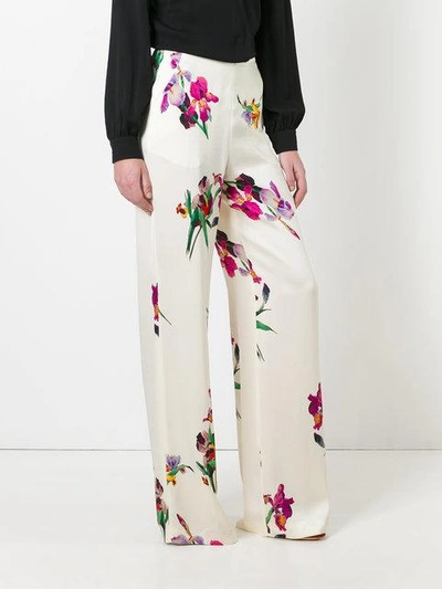 Shop Etro Floral Wide Leg Pants