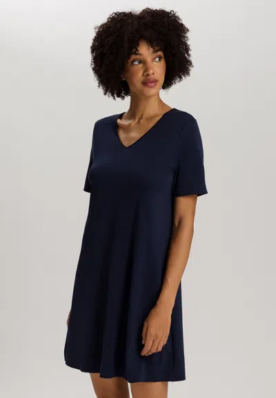 Hanro Cotton Silk V-neck Cotton Nightgown In Multi