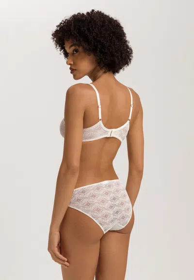 Hanro Ruby Geometric Lace Soft Cup Bra In White