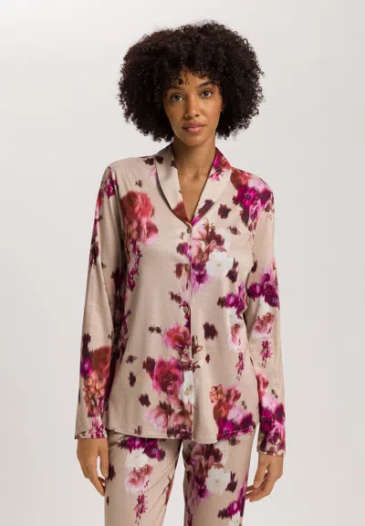 Hanro Olivia Soft Collared Shirt In Multi