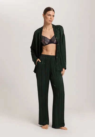 Hanro Indra Jacquard Stripe Pants In Black