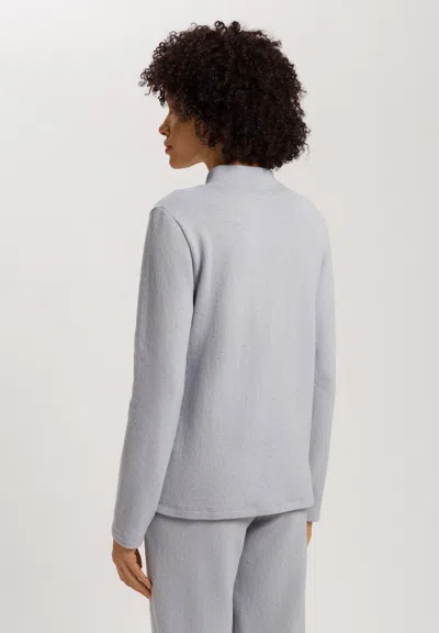 Hanro Easy Wear Recycled Cotton Blend Pullover In Blue