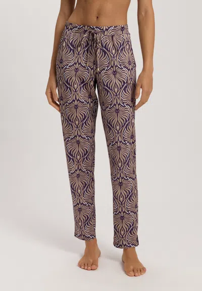 Hanro Floral-pattern Drawstring Trousers In Black