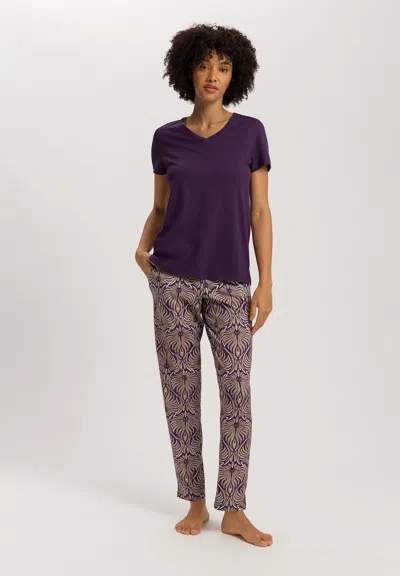 Hanro Floral-pattern Drawstring Trousers In Black