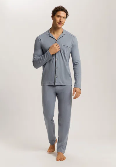 Hanro Night And Day Button Front Cotton Pajama Set In Multi