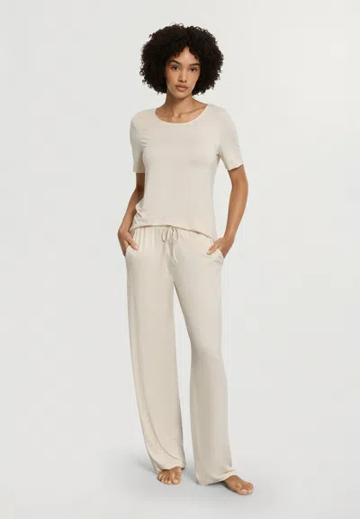Hanro Natural Elegance Drawstring Lounge Pants In Neutral