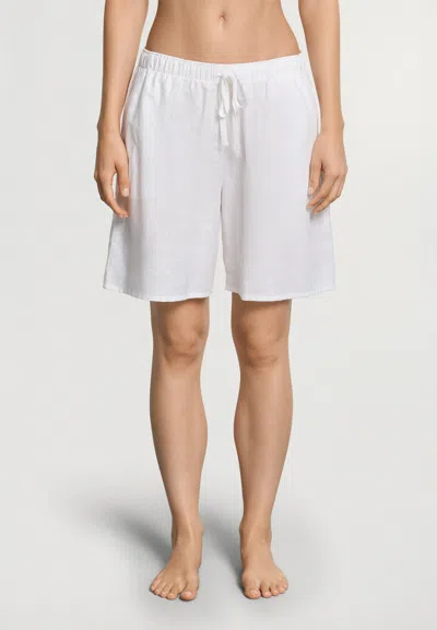 Hanro Essentials Drawstring-elasticated Shorts In White