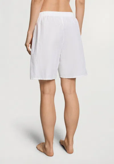 Hanro Essentials Drawstring-elasticated Shorts In White