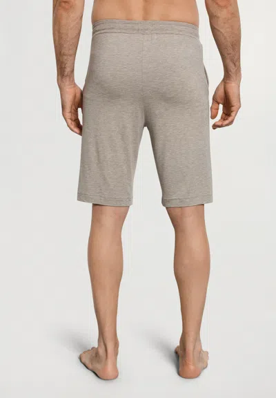 Hanro Urban Casuals Linen Blend Drawstring Shorts In Brown