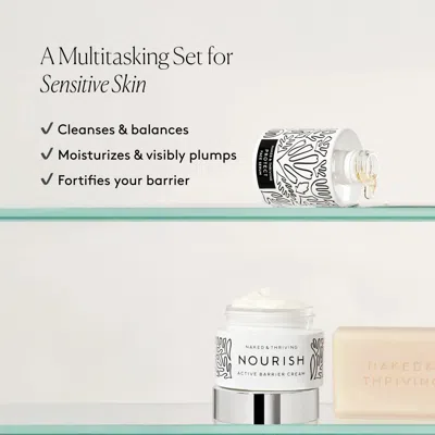 Naked & Thriving Gentle Start Trio: A 3-step Routine For Sensitive Skin In Transparent