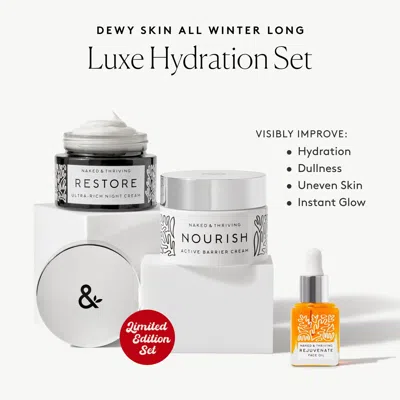 Naked & Thriving Luxe Hydration Set: Rescue Dry Skin In Transparent