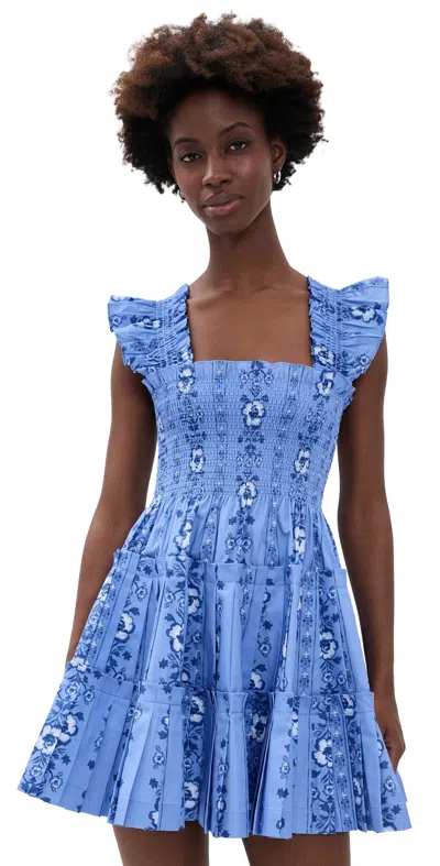 Hill House Home The Charlotte Nap Dress Arcadia Border In Blue