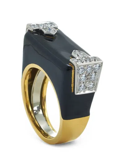 David Webb Hero Diamond Ring In Black