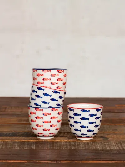 Cu I Seeyou Fish-print Cups In Multi