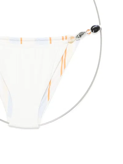 Sir Bead-embellished Striped Bikini Bottoms In Multi