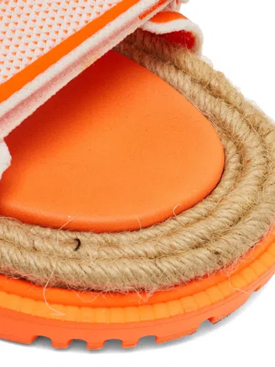 Pre-owned Dior Act Touch-strap Sandals In Orange