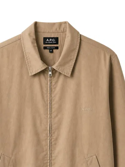 A.p.c. Logo-embroidered Zip-up Jacket In Multi
