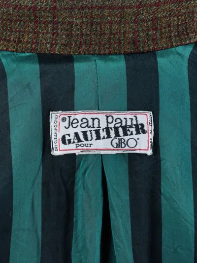 Pre-owned Jean Paul Gaultier Check-pattern Blazer In Brown