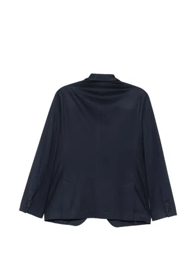 Karl Lagerfeld Notched-lapel Patch-pocket Jacket In Blue