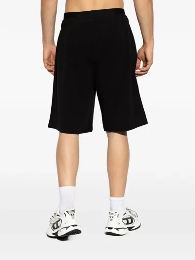 Diesel Devin-d-pop Logo-waistband Shorts In Black