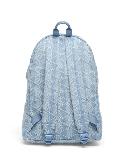 Lacoste Neocroc Logo-patch Backpack In Blue