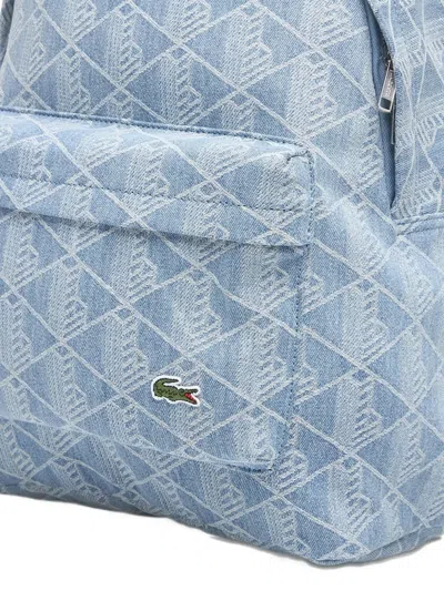 Lacoste Neocroc Logo-patch Backpack In Blue