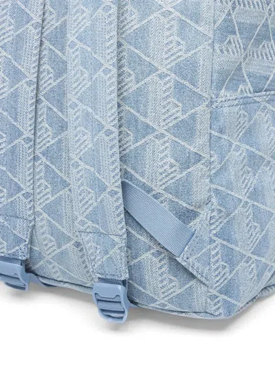 Lacoste Neocroc Logo-patch Backpack In Blue