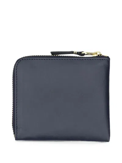 Comme Des Garçons Sa3100 Zip-around Wallet In Blue