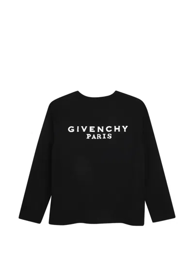 Givenchy Logo-print Long-sleeve T-shirt In Black