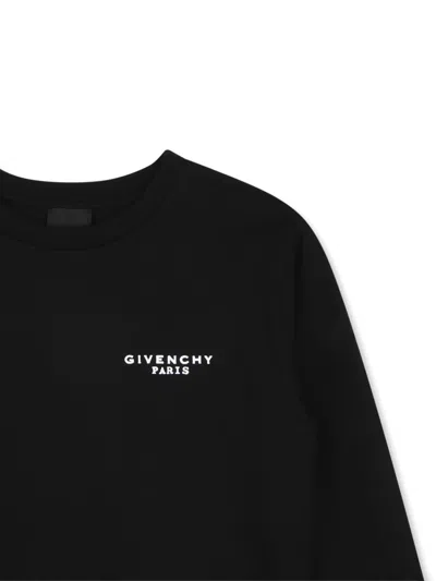 Givenchy Logo-print Long-sleeve T-shirt In Black