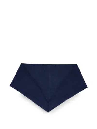 La Rose Triangular Cashmere Scarf In Blue