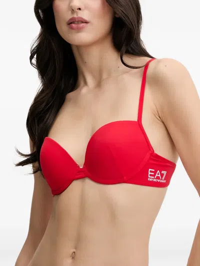 Ea7 Logo-print Bikini In Red