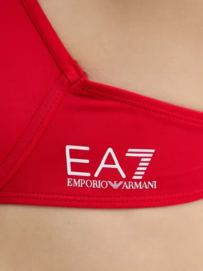 Ea7 Logo-print Bikini In Red