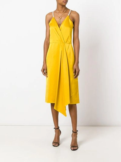 Shop Victoria Beckham Draped Wrap Dress