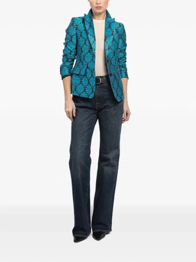 Maurizio Massimino Motif Blazer In Blue