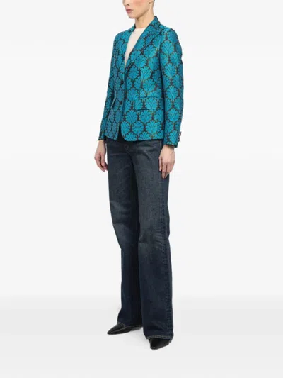 Maurizio Massimino Motif Blazer In Blue