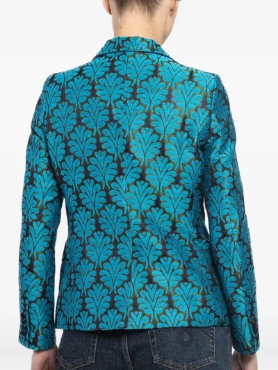 Maurizio Massimino Motif Blazer In Blue