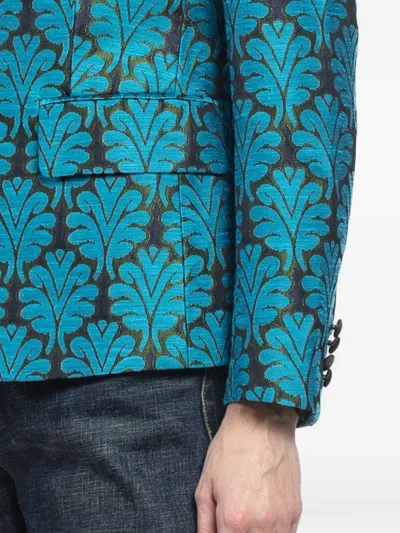 Maurizio Massimino Motif Blazer In Blue